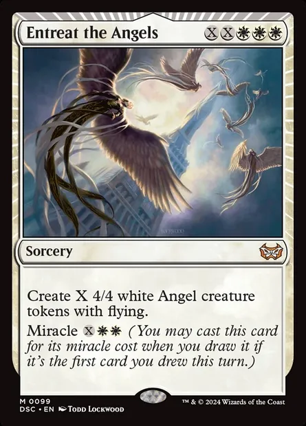 Entreat the Angels, Magic card DSC 99 — Duskmourn: House of Horror Commander set