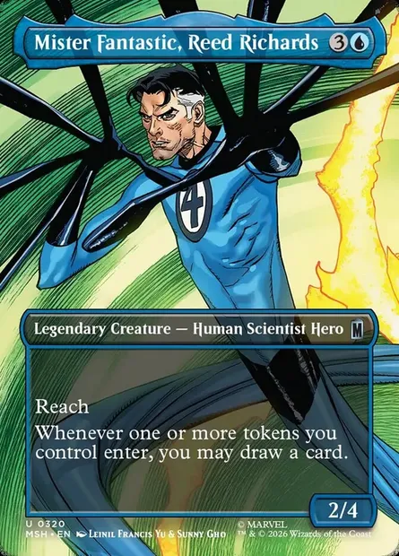 Mister Fantastic, Reed Richards, Magic card MSH 320 — Marvel Super Heroes set