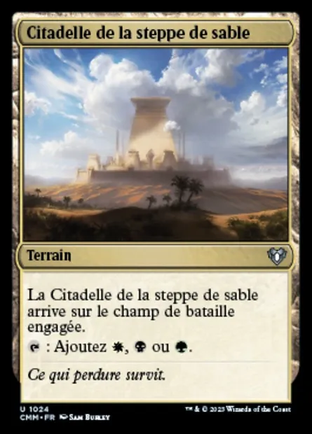 Citadelle de la steppe de sable, carte Magic CMM 1024 — extension Commander Masters