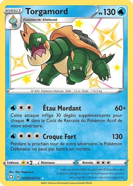 Torgamord, carte Pokémon SHF SV029 — extension Destinées Radieuses