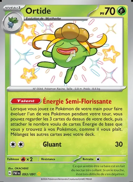 Ortide, carte Pokémon PAF 093 — extension Destinées de Paldea