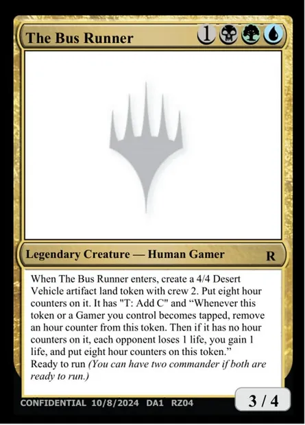 The Bus Runner, Magic card UNK RZ04m — Unknown Event set