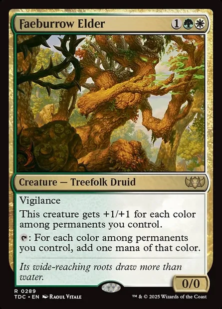 Faeburrow Elder, Magic card TDC 289 — Tarkir: Dragonstorm Commander set