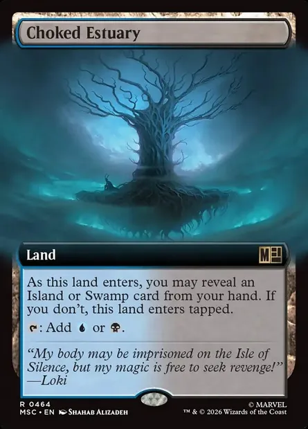 Choked Estuary, Magic card MSC 464 — Marvel Super Heroes Commander set