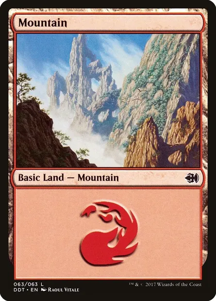 Mountain, Magic card DDT 63 — Duel Decks: Merfolk vs. Goblins set