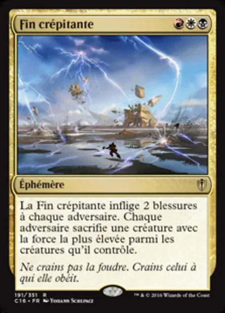 Fin crépitante, carte Magic C16 191 — extension Commander 2016