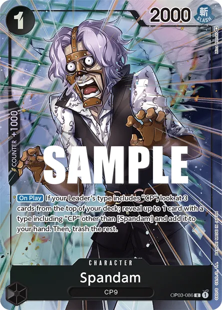 Spandam, carte One Piece OP03-086 — extension PILLARS OF STRENGTH