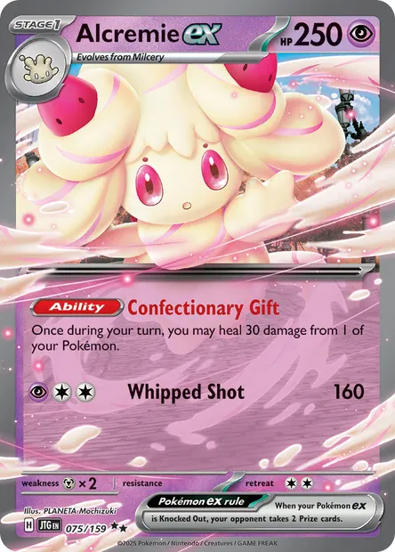 Alcremie ex, Pokémon card JTG 075 — Journey Together set