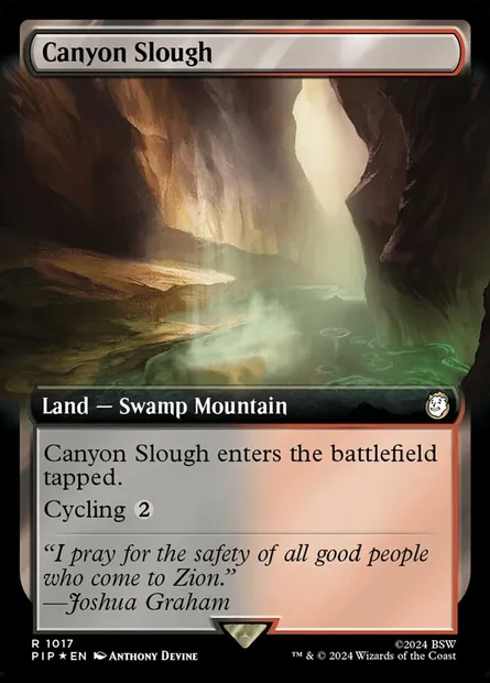 Canyon Slough, Magic card PIP 1017 — Fallout set