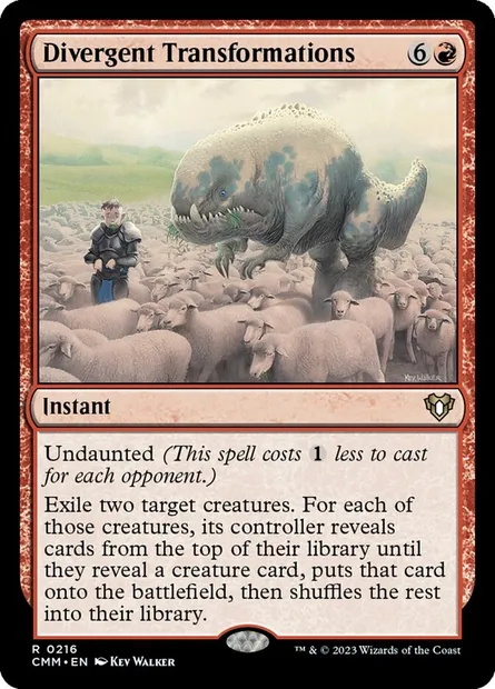 Divergent Transformations, Magic card CMM 216 — Commander Masters set