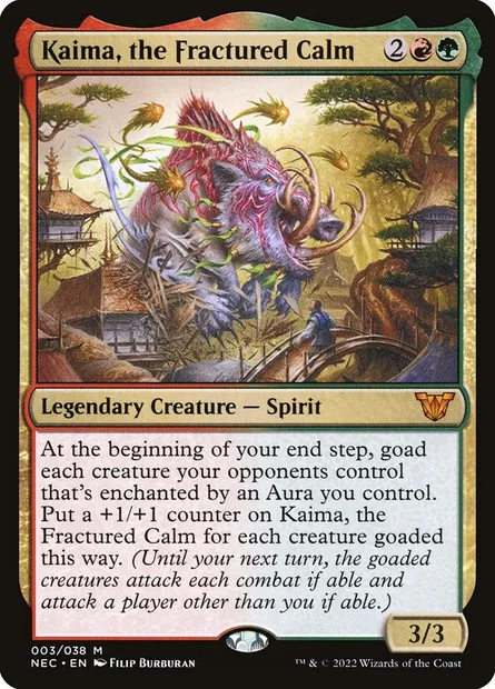 Kaima, the Fractured Calm, Magic card NEC 3 — Neon Dynasty Commander set