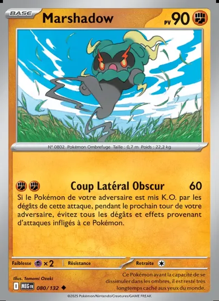Marshadow, carte Pokémon MEG 080 — extension Méga-Évolution