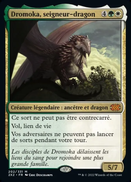 Dromoka, seigneur-dragon, carte Magic 2X2 202 — extension Double Masters 2022