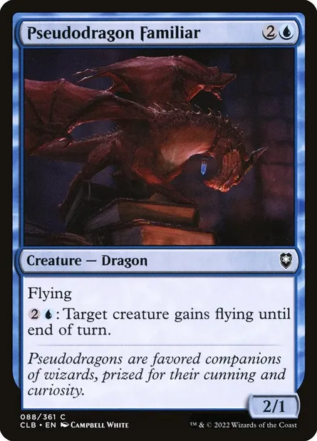 Pseudodragon Familiar, Magic card CLB 88 — Commander Legends: Battle for Baldur's Gate set