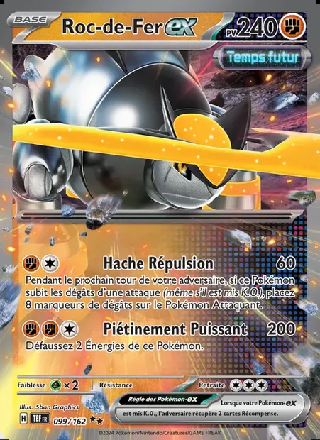 Roc-de-Fer-ex, carte Pokémon TEF 099 — extension Forces Temporelles