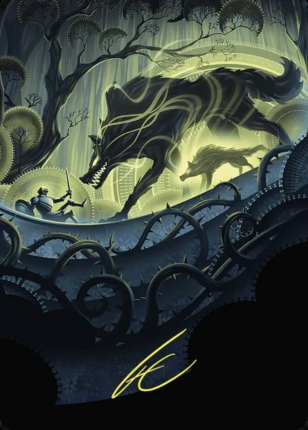 Unnatural Growth // Unnatural Growth, carte Magic AWOE 75 — extension Wilds of Eldraine Art Series