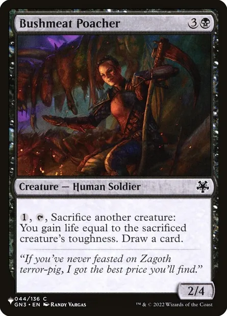 Bushmeat Poacher, Magic card PLST GN3-44 — The List set