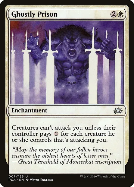 Ghostly Prison, Magic card PCA 7 — Planechase Anthology set