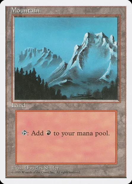 Mountain, Magic card 4ED 374 — Fourth Edition set