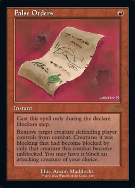 False Orders, Magic card 30A 440 — 30th Anniversary Edition set