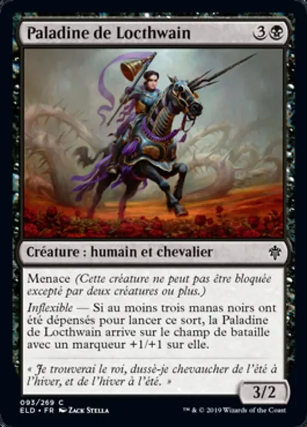 Paladine de Locthwain, carte Magic ELD 93 — extension Throne of Eldraine