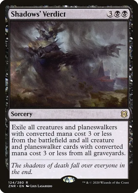 Shadows' Verdict, Magic card ZNR 124 — Zendikar Rising set