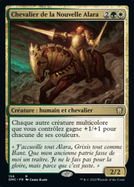Chevalier de la Nouvelle Alara, carte Magic DMC 156 — extension Dominaria United Commander