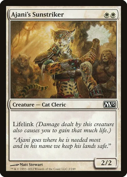 Ajani's Sunstriker, Magic card M13 2 — Magic 2013 set