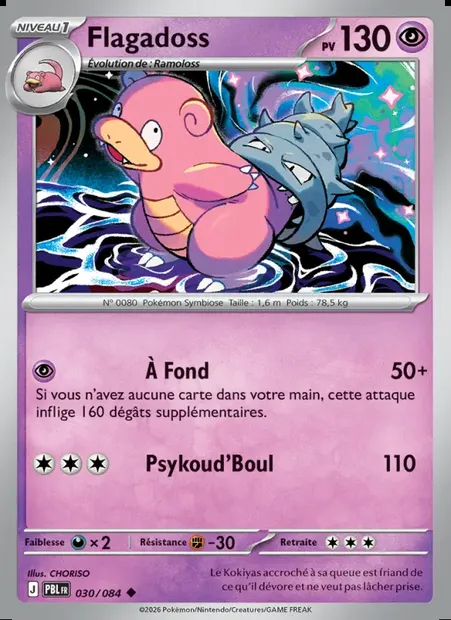 Flagadoss, carte Pokémon PBL 030 — extension Nuit Noire