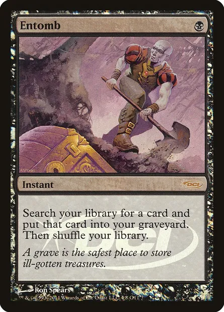Entomb, Magic card G11 4 — Judge Gift Cards 2011 set
