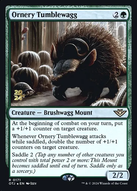 Ornery Tumblewagg, Magic card POTJ 171s — Outlaws of Thunder Junction Promos set