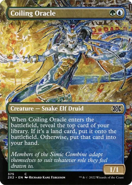Coiling Oracle, Magic card 2X2 375 — Double Masters 2022 set