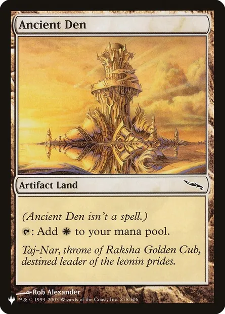 Ancient Den, Magic card PLST MRD-278 — The List set