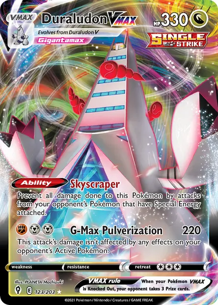 Duraludon VMAX, Pokémon card EVS 123 — Evolving Skies set