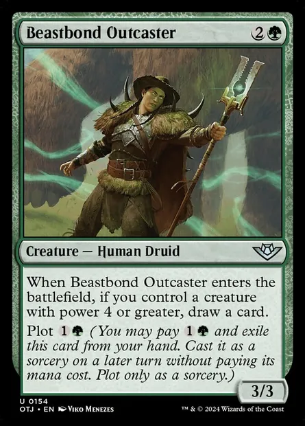 Beastbond Outcaster, Magic card OTJ 154 — Outlaws of Thunder Junction set