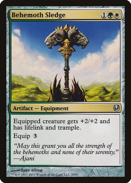 Behemoth Sledge, Magic card DDH 28 — Duel Decks: Ajani vs. Nicol Bolas set