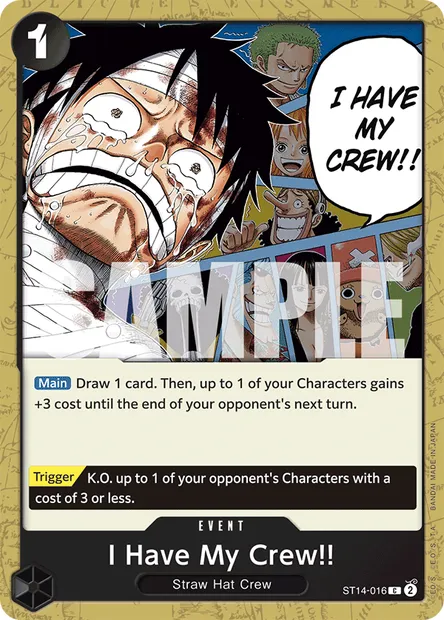 Il me reste tous mes amis !!, carte One Piece ST14-016 — extension 3D2Y