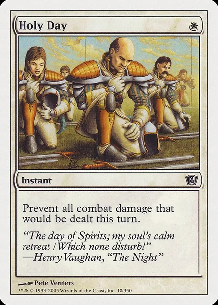 Jour saint, carte Magic 9ED 18 — extension Neuvième Edition