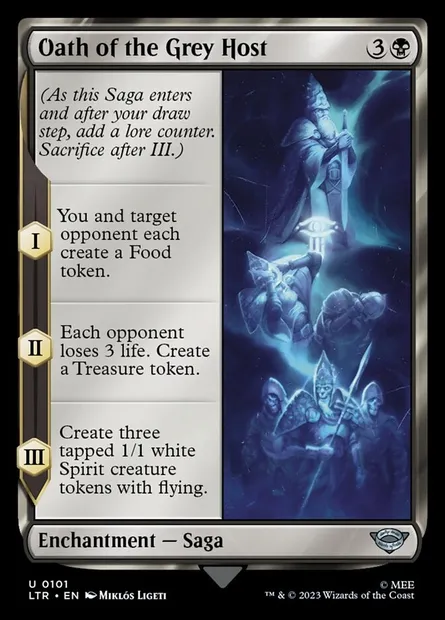 Oath of the Grey Host, Magic card LTR 101 — The Lord of the Rings: Tales of Middle-earth set