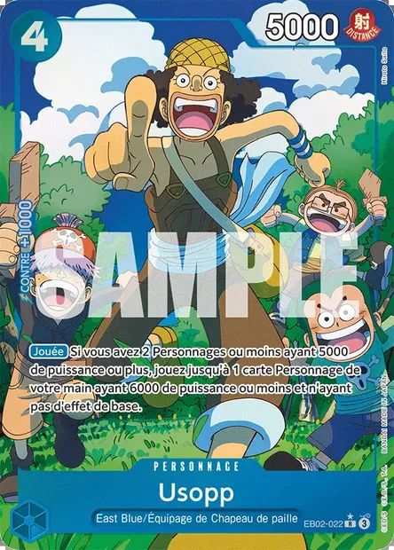Usopp, carte One Piece EB02-022 — extension Anime 25th Collection