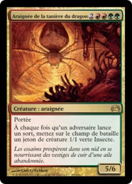 Araignée de la tanière du dragon, carte Magic PC2 87 — extension Planechase 2012