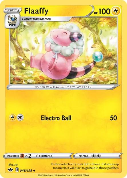 Flaaffy, Pokémon card CRE 48 — Chilling Reign set