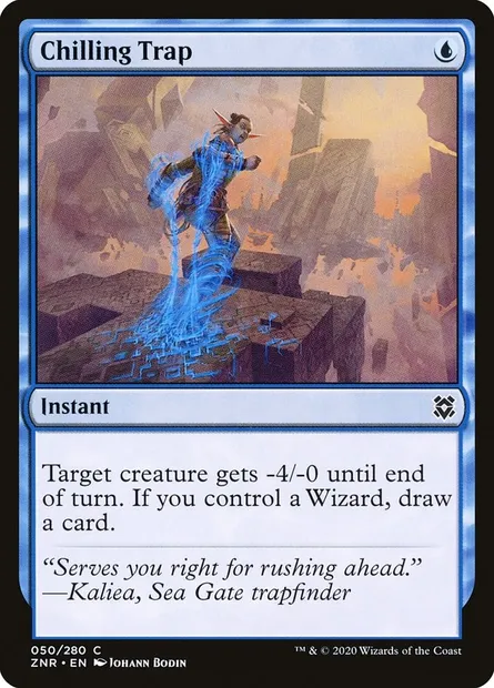 Chilling Trap, Magic card ZNR 50 — Zendikar Rising set