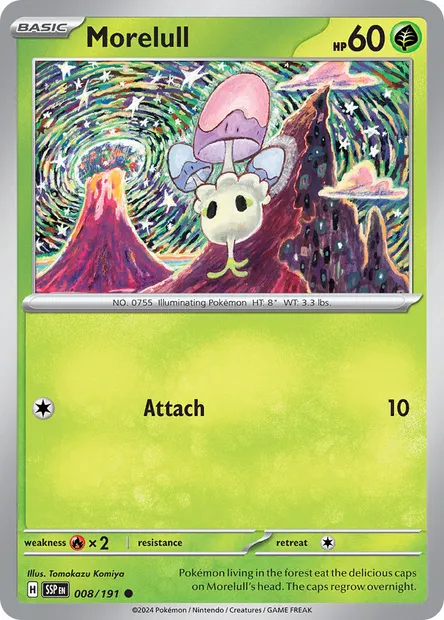 Morelull, Pokémon card SSP 008 — Surging Sparks set