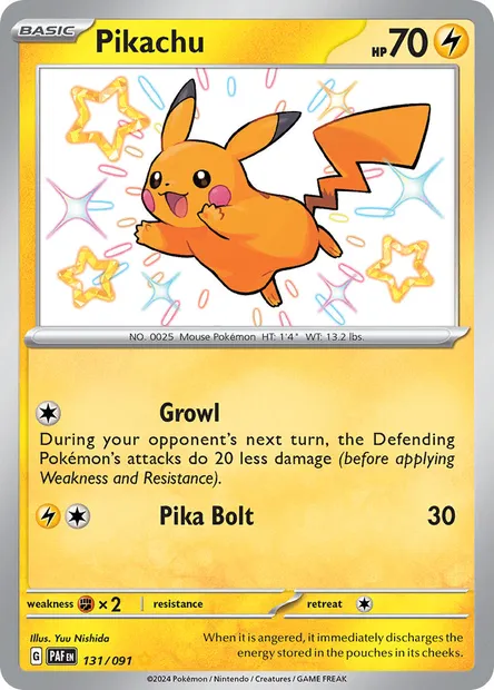 Pikachu, Pokémon card PAF 131 — Paldean Fates set