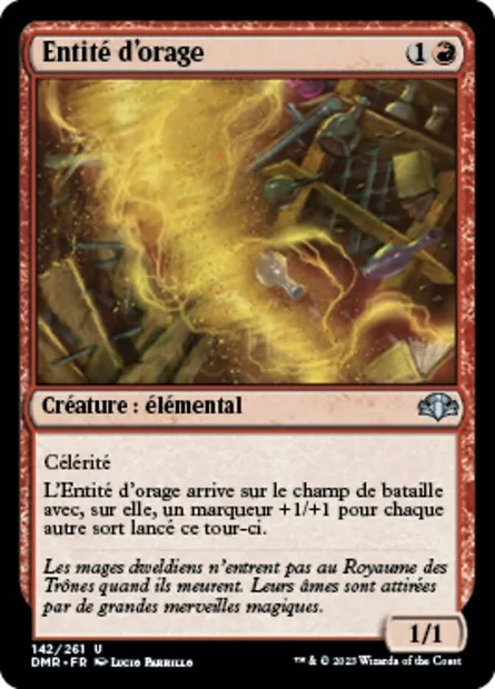 Entité d'orage, carte Magic DMR 142 — extension Dominaria Remastered