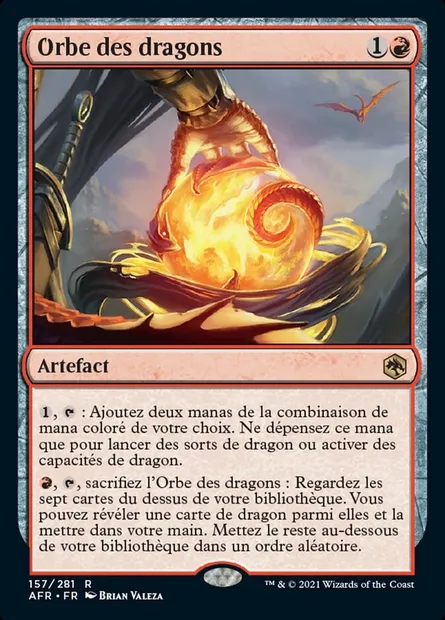 Orbe des dragons, carte Magic AFR 157 — extension Forgotten Realms: Aventures dans les Royaumes Oubliés