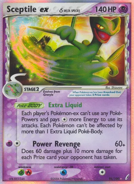 Sceptile ex δ, Pokémon card CG 96 — Crystal Guardians set