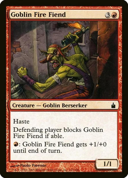 Goblin Fire Fiend, Magic card RAV 127 — Ravnica: City of Guilds set