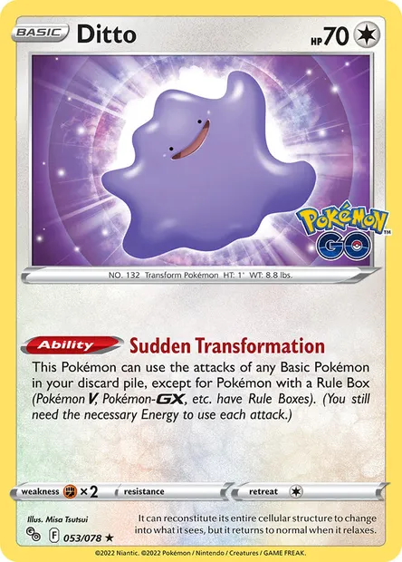 Ditto, Pokémon card PGO 053 — Pokémon GO set